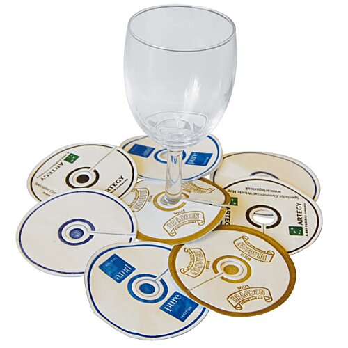 Additional Image 2 - a glass and a pile of coasters