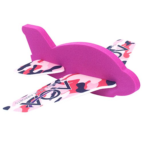 Additional Image 5 - a pink toy airplane with a colorful design