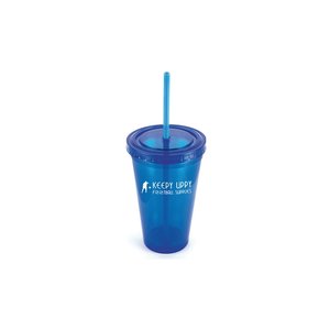 Additional Image 2 - a blue cup with a straw