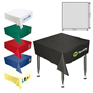 Additional Image 1 - a black table with a black tablecloth