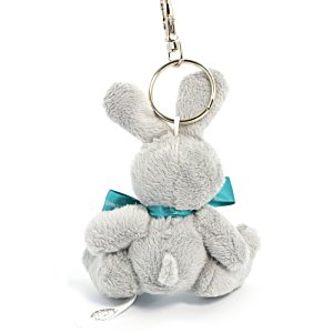 Additional Image 2 - a white stuffed animal with a blue bow