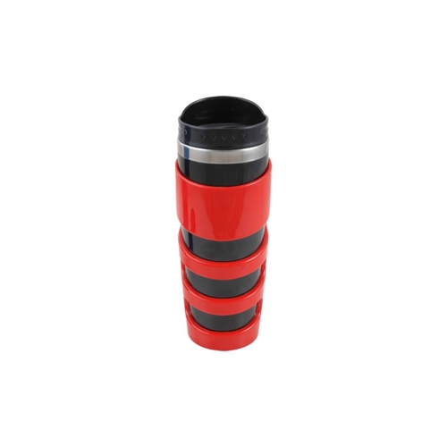Additional Image 1 - a red and black striped cup