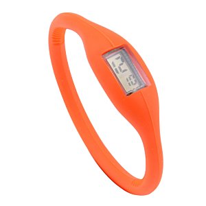 Additional Image 7 - an orange wrist watch with a digital display
