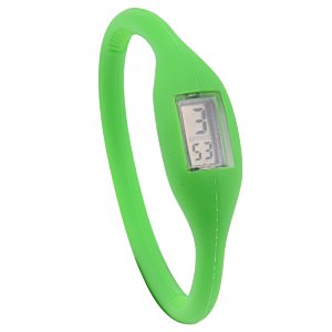 Additional Image 3 - a green wrist watch with a silver rectangle