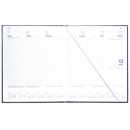 Additional Image 3 - a white calendar with blue and black text
