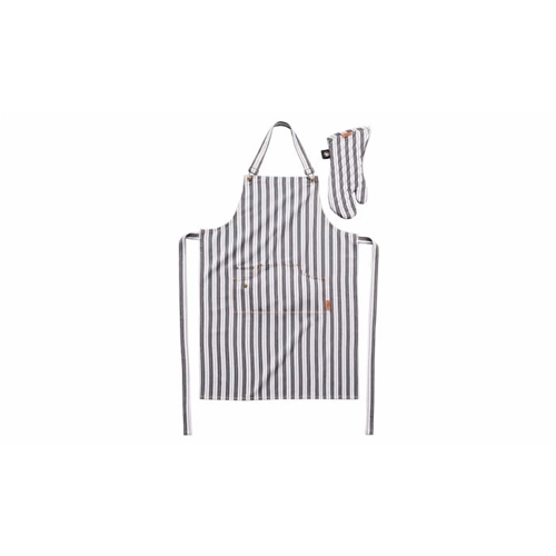 Additional Image 1 - a white apron with a black handle