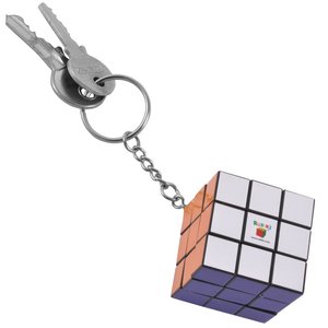 Additional Image 3 - a key chain with a rubik's cube