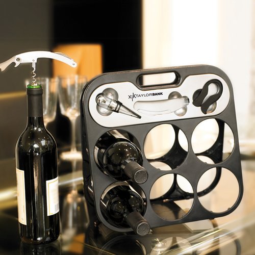 Additional Image 2 - a wine bottle and wine glass holder