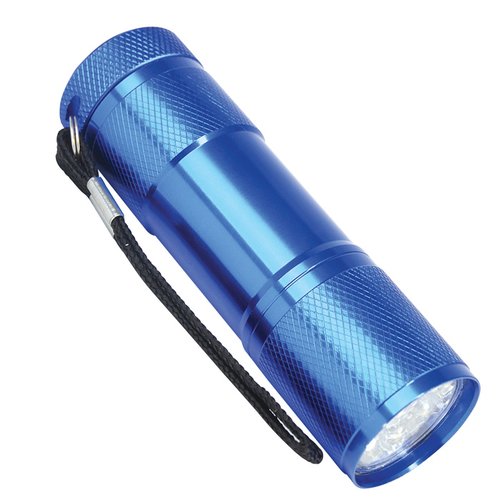 Additional Image 4 - a blue flashlight with a black handle