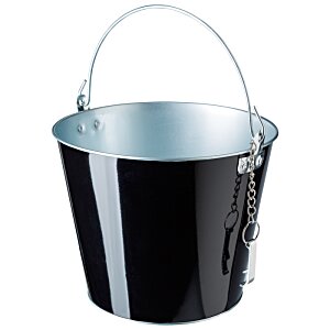 Additional Image 1 - a black bucket with a white handle