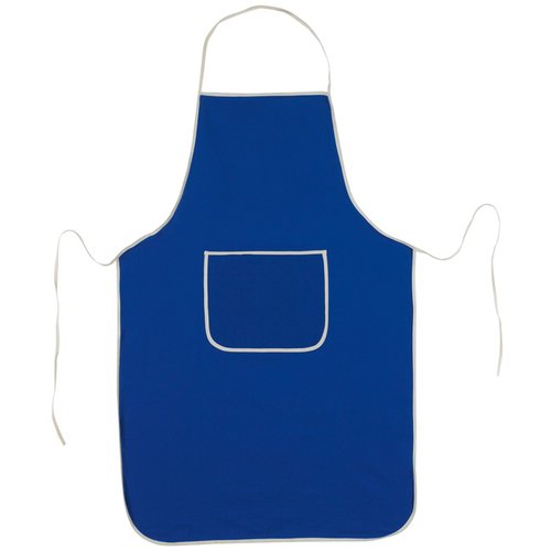 Additional Image 2 - a blue apron with a white pocket