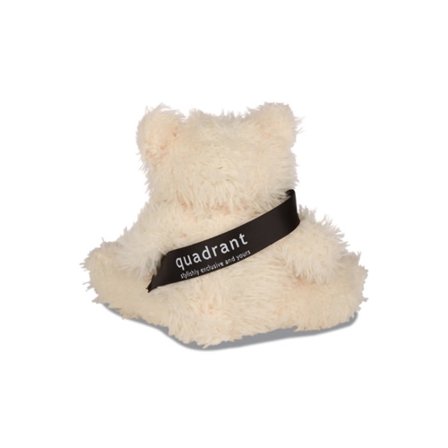 Additional Image 2 - a white stuffed animal with a black band