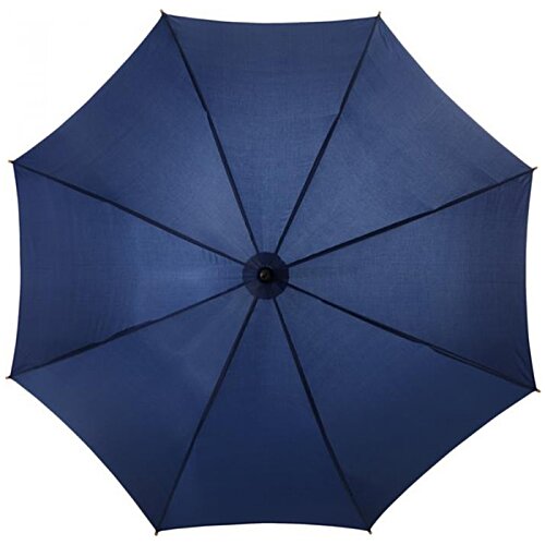 Additional Image 2 - a blue umbrella with a black handle