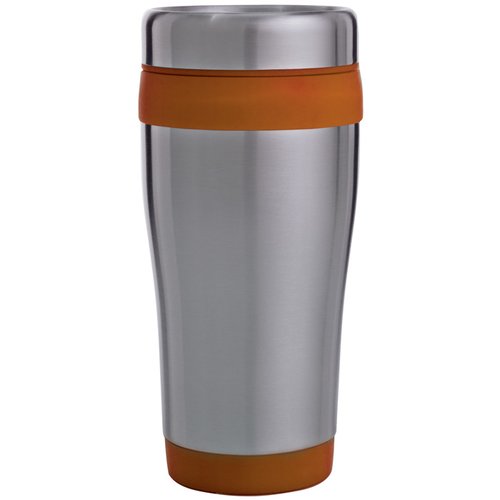 Additional Image 1 - a silver and orange thermos