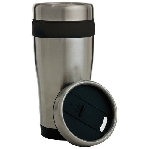 Additional Image 4 - a silver and black thermos
