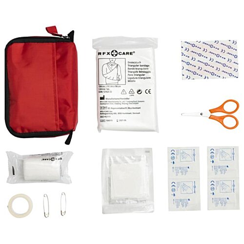 Additional Image 1 - a small red bag with scissors and paper