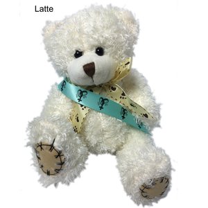 Additional Image 1 - a white teddy bear with a blue ribbon around its neck
