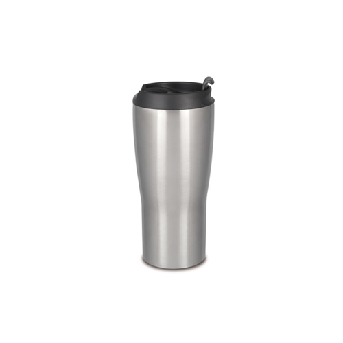 Additional Image 2 - a silver and black tumbler