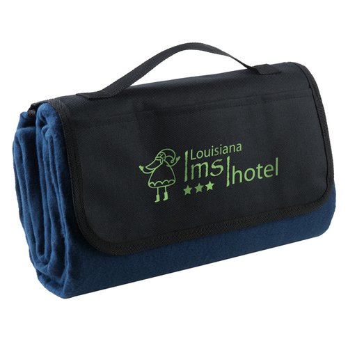 Additional Image 3 - a black and blue bag with green writing