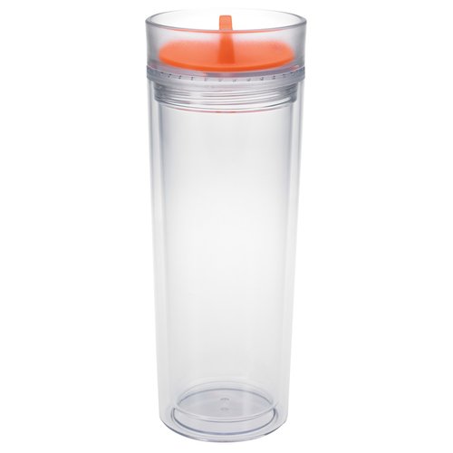 Additional Image 1 - a clear plastic cup with orange lid
