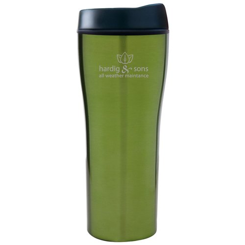 Additional Image 2 - a green tumbler with black lid