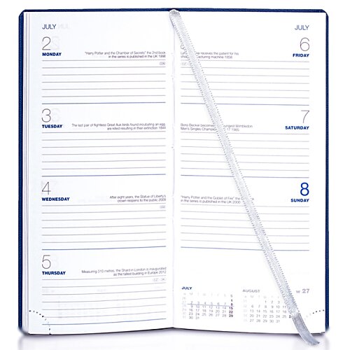 Additional Image 1 - a white calendar with blue writing