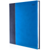 a blue and black book