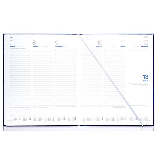 Additional Image 1 - a white calendar with blue and white text