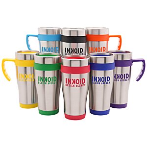 Additional Image 2 - a group of stainless steel cups