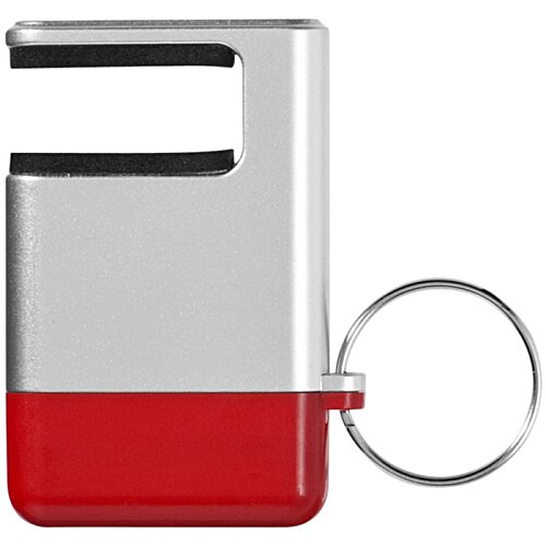Additional Image 2 - a key chain with a red and white design