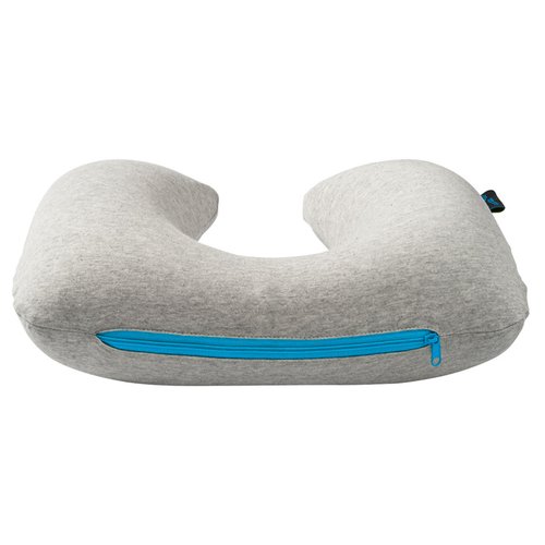 Additional Image 1 - a white neck pillow with blue stripe