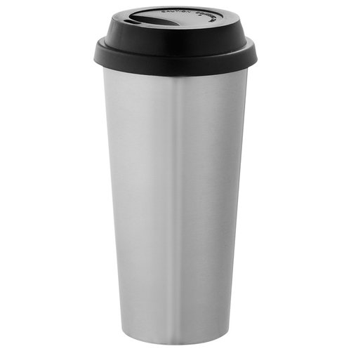 Additional Image 1 - a white coffee cup with a black lid