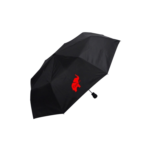 Additional Image 1 - a black umbrella with a red logo