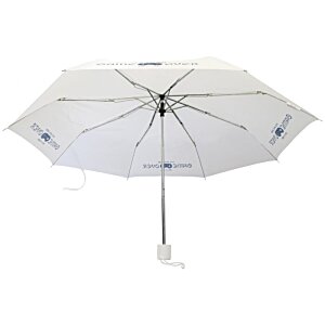 Additional Image 2 - a white umbrella with blue accents