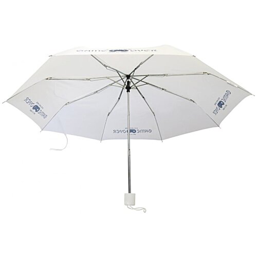 Additional Image 2 - a white umbrella with blue accents