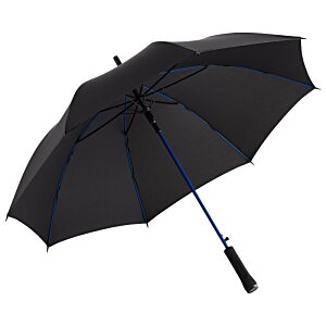 Additional Image 10 - a black umbrella with a blue handle