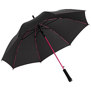 Additional Image 7 - a black umbrella with a red stripe