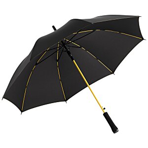 Additional Image 9 - a black umbrella with yellow stripes