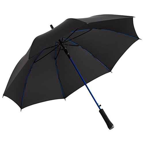 Additional Image 10 - a black umbrella with a blue handle