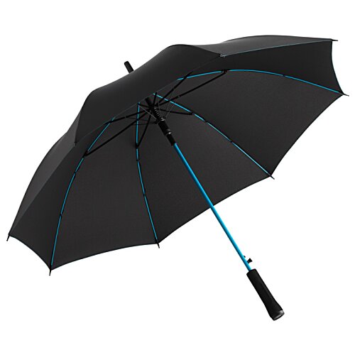 Additional Image 5 - a black umbrella with blue stripe