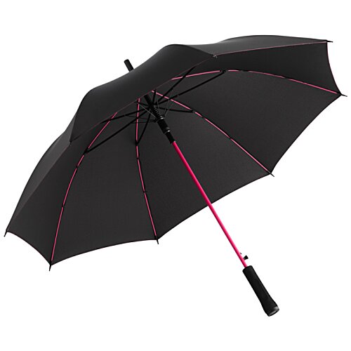 Additional Image 7 - a black umbrella with a red stripe