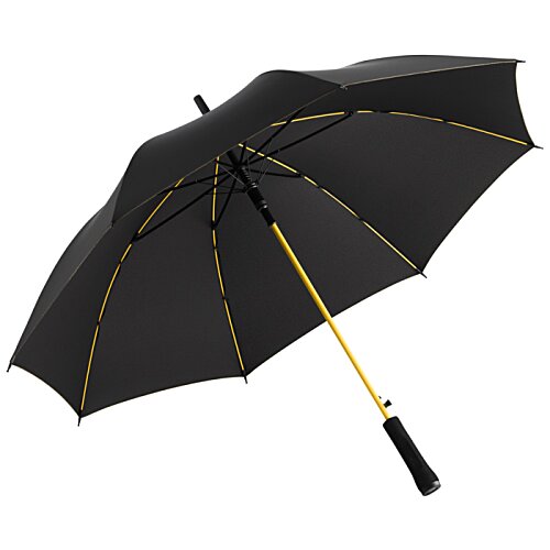 Additional Image 9 - a black umbrella with yellow stripes