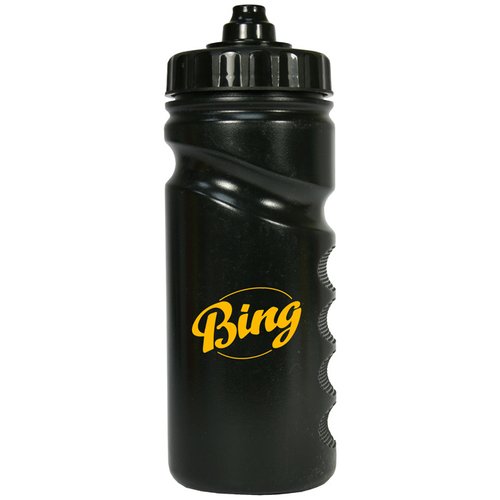 Additional Image 2 - a black water bottle with yellow text