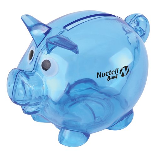Additional Image 2 - a blue piggy bank