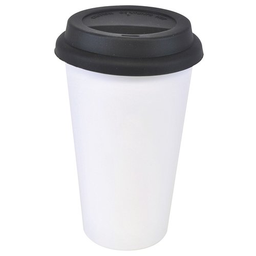 Additional Image 3 - a white cup with a black lid