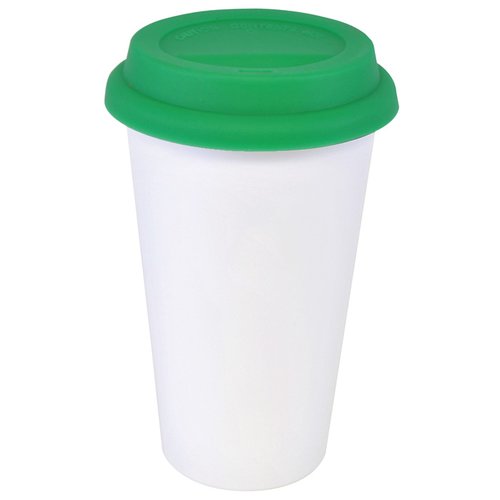 Additional Image 5 - a white and green cup with a green lid