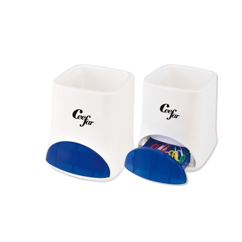 Additional Image 1 - a pair of white and blue soap dispensers