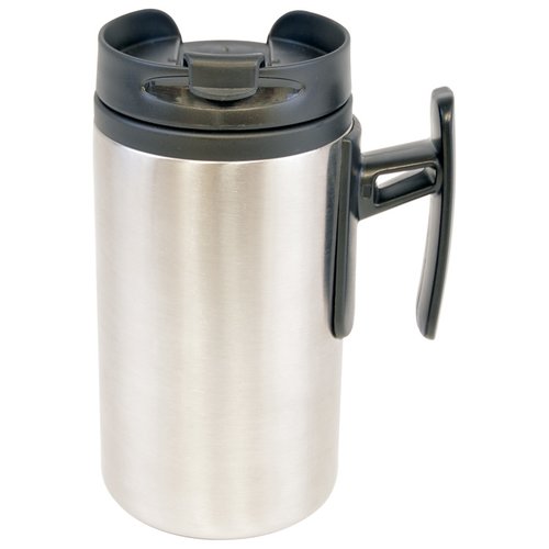 Additional Image 1 - a silver and black coffee mug