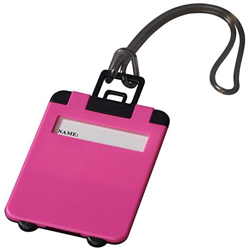 Additional Image 2 - a pink rectangular object with a black strap