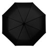 a black umbrella with a white background